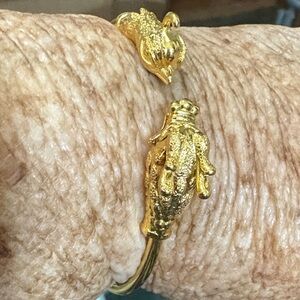 Gold Reptile-Themed Bracelet
